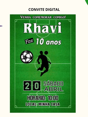 Convite futebol digital