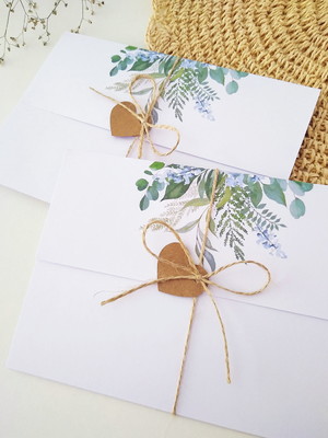 Convite de casamento folhagem