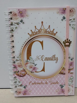 Caderneta de vacina personalizada tema coroa