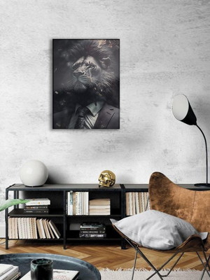 Quadro de metal g - soberano leão executivo