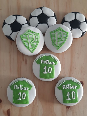 Biscoito decorado time de futebol
