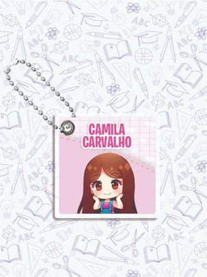 2 tags para mochila, lancheira, estojo julia minegril