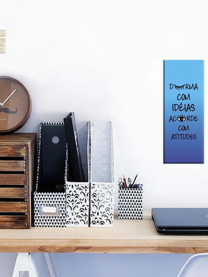 Quadro de metal p - durma com ideias