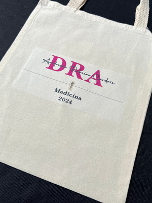 Sacola ecobag algodão formatura medicina 30x35 sua arte aqui