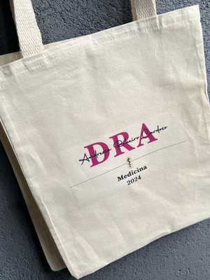 Ecobag algodão 30x35 arte formatura doutora medicina sacola