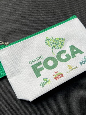 Necessaire nylon mulher mascote empresas nylon 12x18