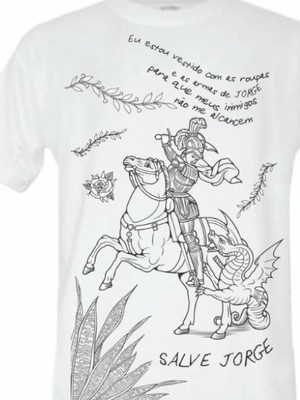 Blusa infantil ou adulto - são jorge guerreiro