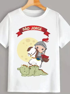 Blusa infantil ou adulto - são jorge guerreiro