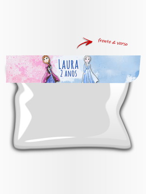 Lapela com saquinho frozen aquarela