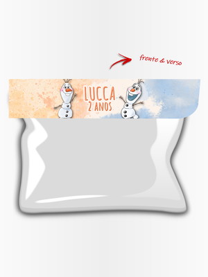 Lapela com saquinho frozen olaf aquarela