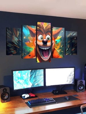 Quadro marsupial crash 5 peças em metal ultra qualidade
