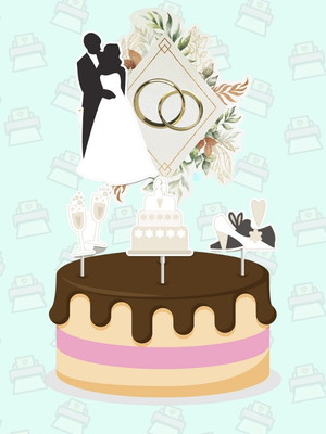 Topo de bolo casamento