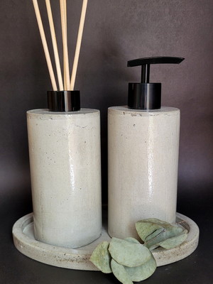 Kit lavabo em concreto basiquinho
