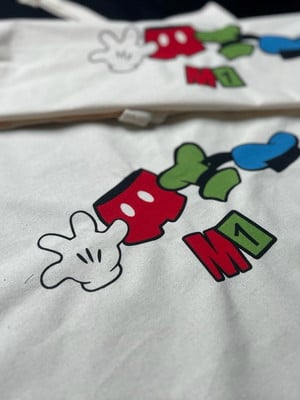 Mickey lembrancinha 1 ano sacola silk 4 cores personalizada