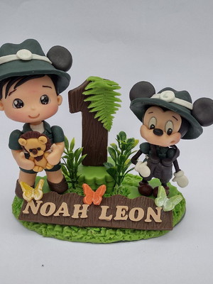 Topo de bolo safari mickey