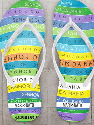 Chinelo casamento personalizado, bahia e rio de janeiro