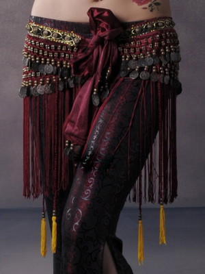 Lenço xale moedas dança do ventre, tribal, gipsy, ats