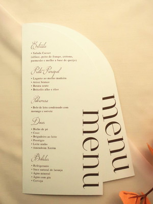 Menu borda redonda