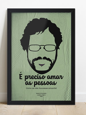 Quadro moldura pop art legião urbana pais e filhos