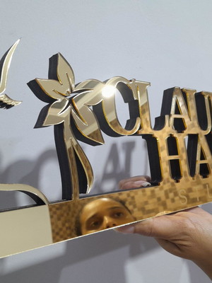Placa decorativa personalizada salão de beleza
