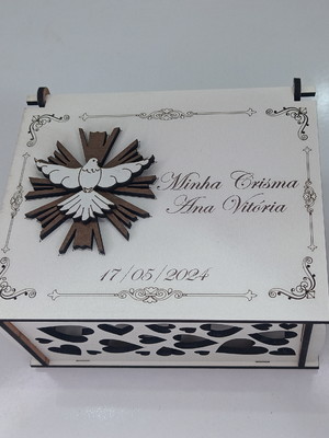 Caixa crisma personalizada 14x12x6,5 mdf