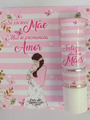 Manteiga de cacau na card dia das mães -jardim