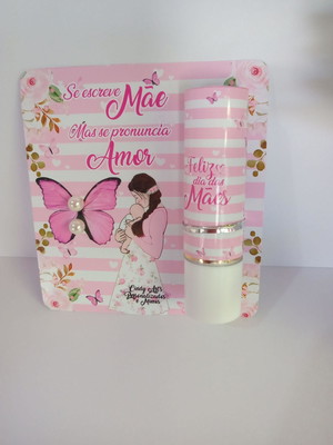 Manteiga de cacau e brinco na card dia das mães