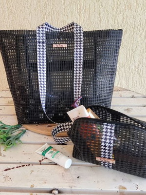 Bolsa de praia tela treliça