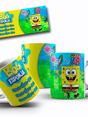 Caneca personalizada tema bob esponja