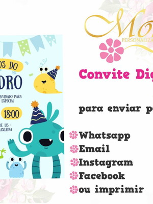 Convite digital monstrinhos