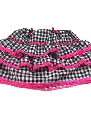 Saia xadrez adulto festa junina caipira pink neon são joão