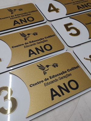 Placas de identificação para clínicas, consultórios, salas