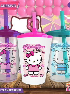 Copo twister personalizado hello kitty mod. 2 - 300 ml
