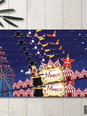 Rótulo adesivo tubolata (7x10) circo do mickey