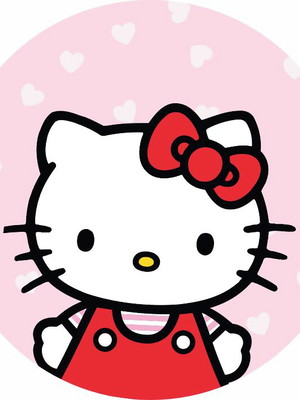Painel redondo hello kitty