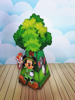 Caixa piramide clássica mickey safari