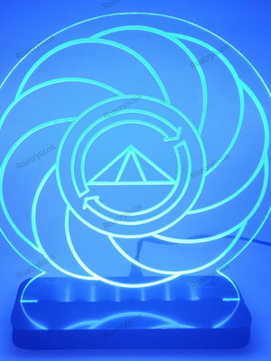 Abajur luminária acrílico de mesa turbilhão prosperador
