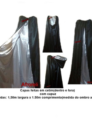 Capa de exu com capuz umbanda pombagira varias cores