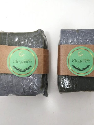 Kit com 2 sabonetes terapêuticos de argila verde e cinza