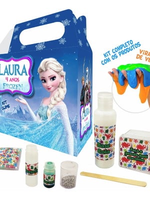 Kit slime completo frozen lembrancinha aniversario
