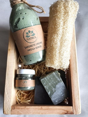 Kit terapêutico de argila verde