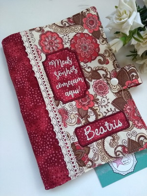 Capa caderno receitas kit com 2