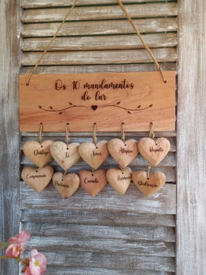 Placa mandamentos do lar