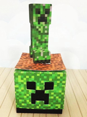Caixa cubo minecraft