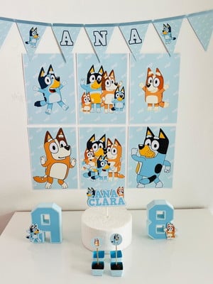 Kit festa bluey papelaria personalizada