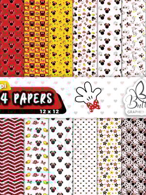 Kit digital minnie vermelha