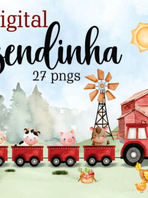 Kit digital fazendinha aquarela