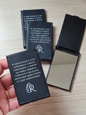 Espelho plástico retangular personalizado