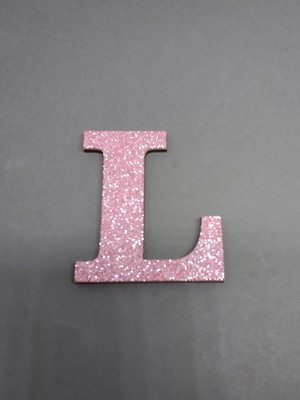 Letra mdf com eva glitter 7 cm de altura (cada)