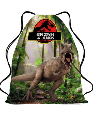 20 mochila sacochila jurassic park para aniversário